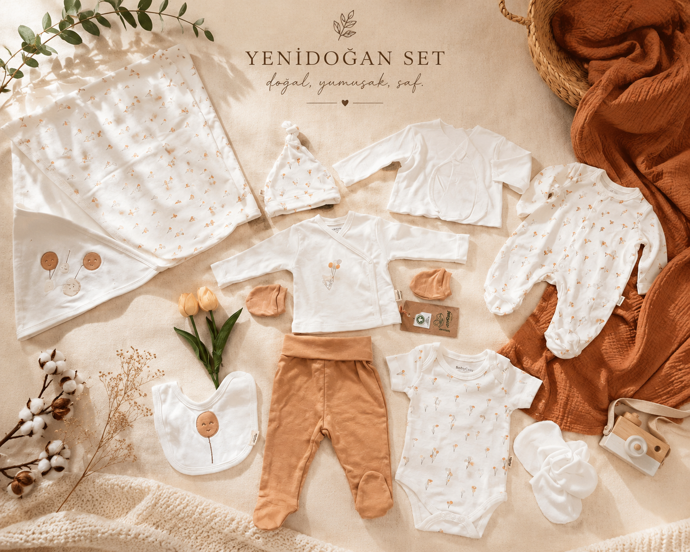 🧸 Balloon Bear Premium Yenidoğan Hastane Çıkışı Seti