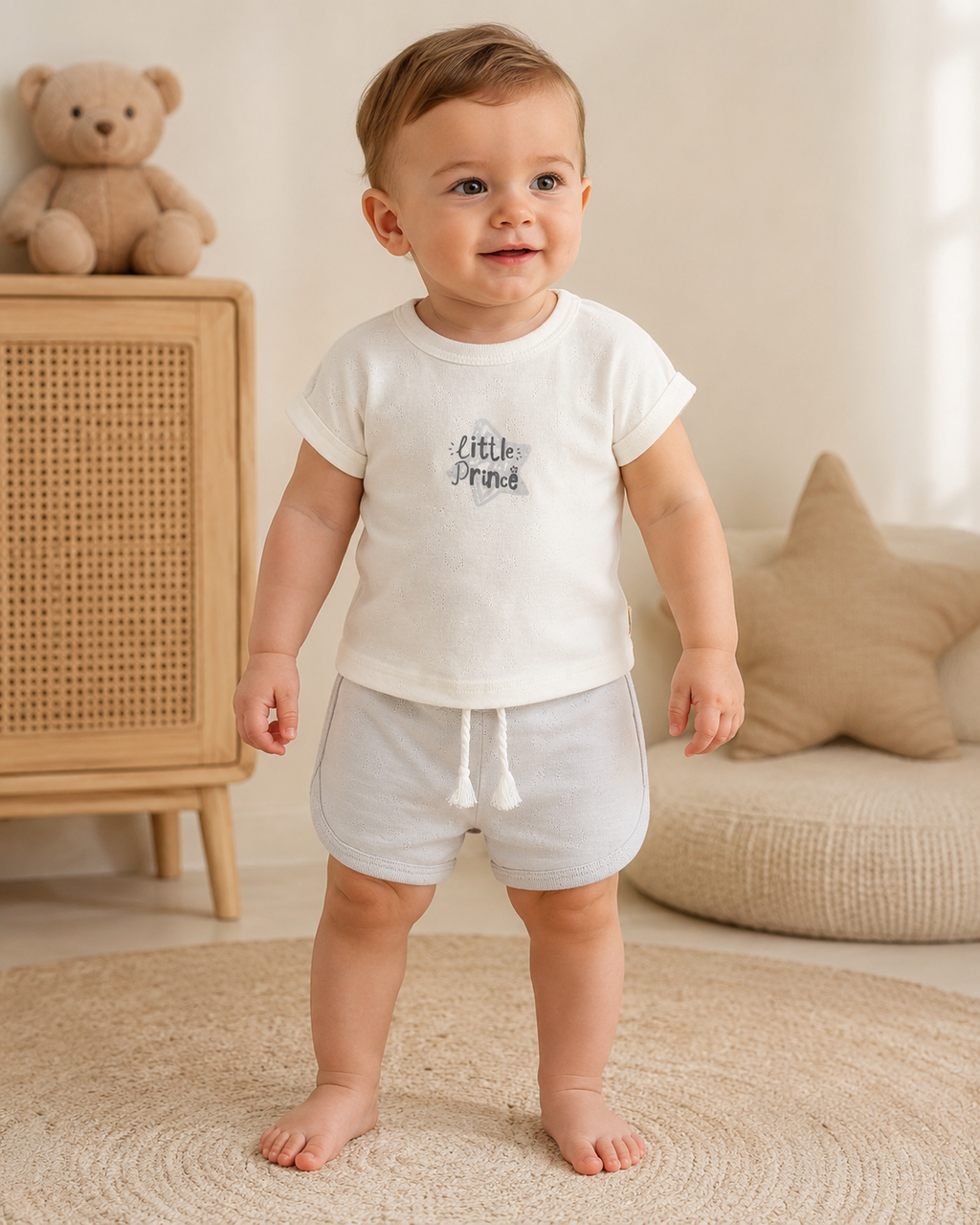 Little Prince Şortlu 2'li Bebek Takımı