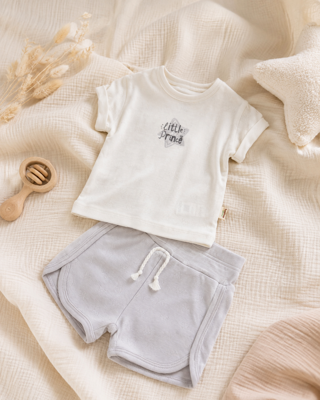 Little Prince Şortlu 2'li Bebek Takımı