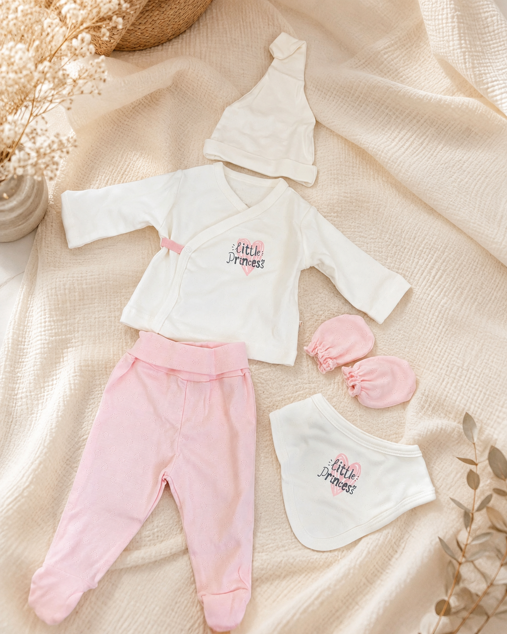 Little Princess 5 Parça Yenidoğan Hastane Çıkış Seti
