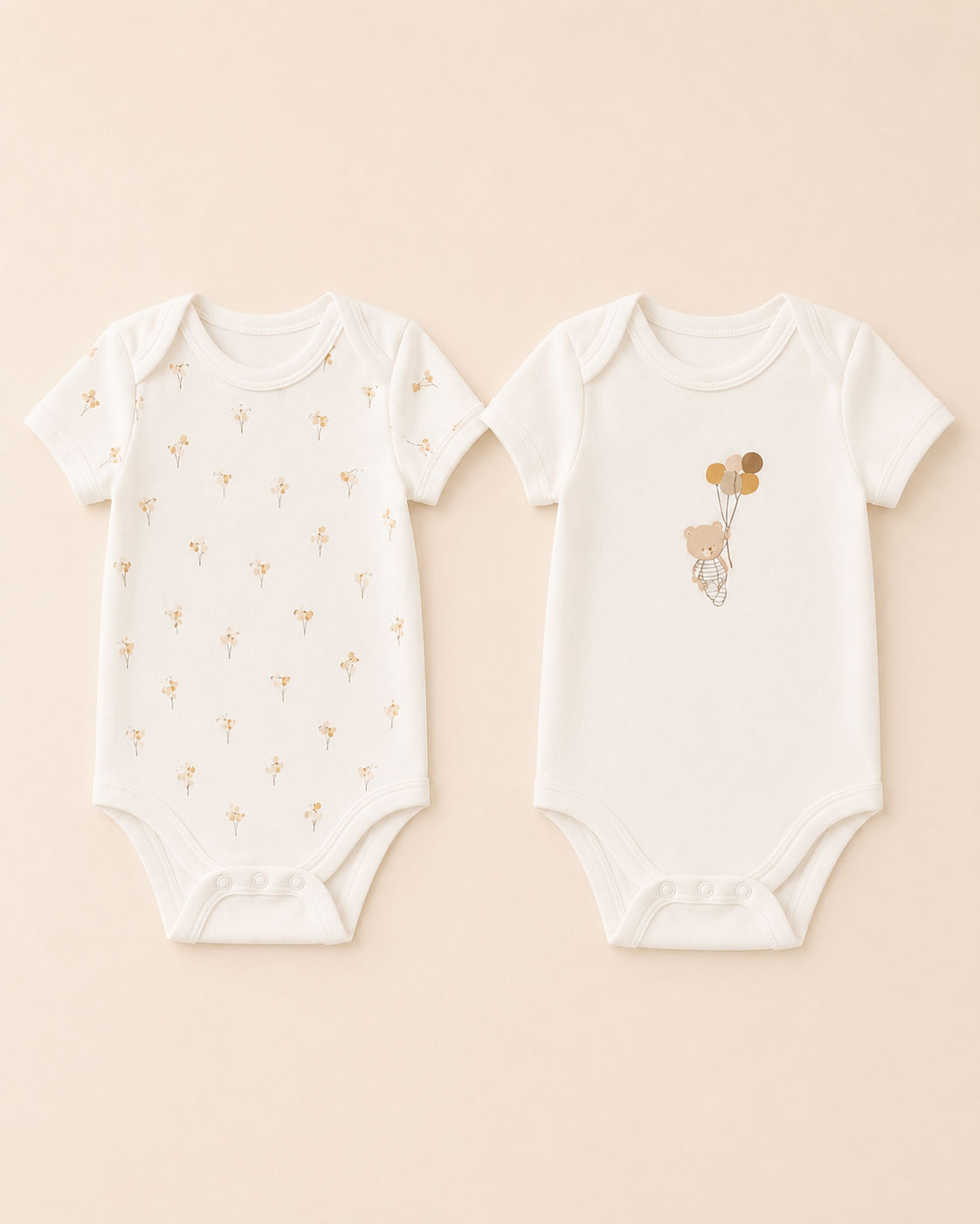 Balloon Bear Organik Kısa Kollu Body Seti