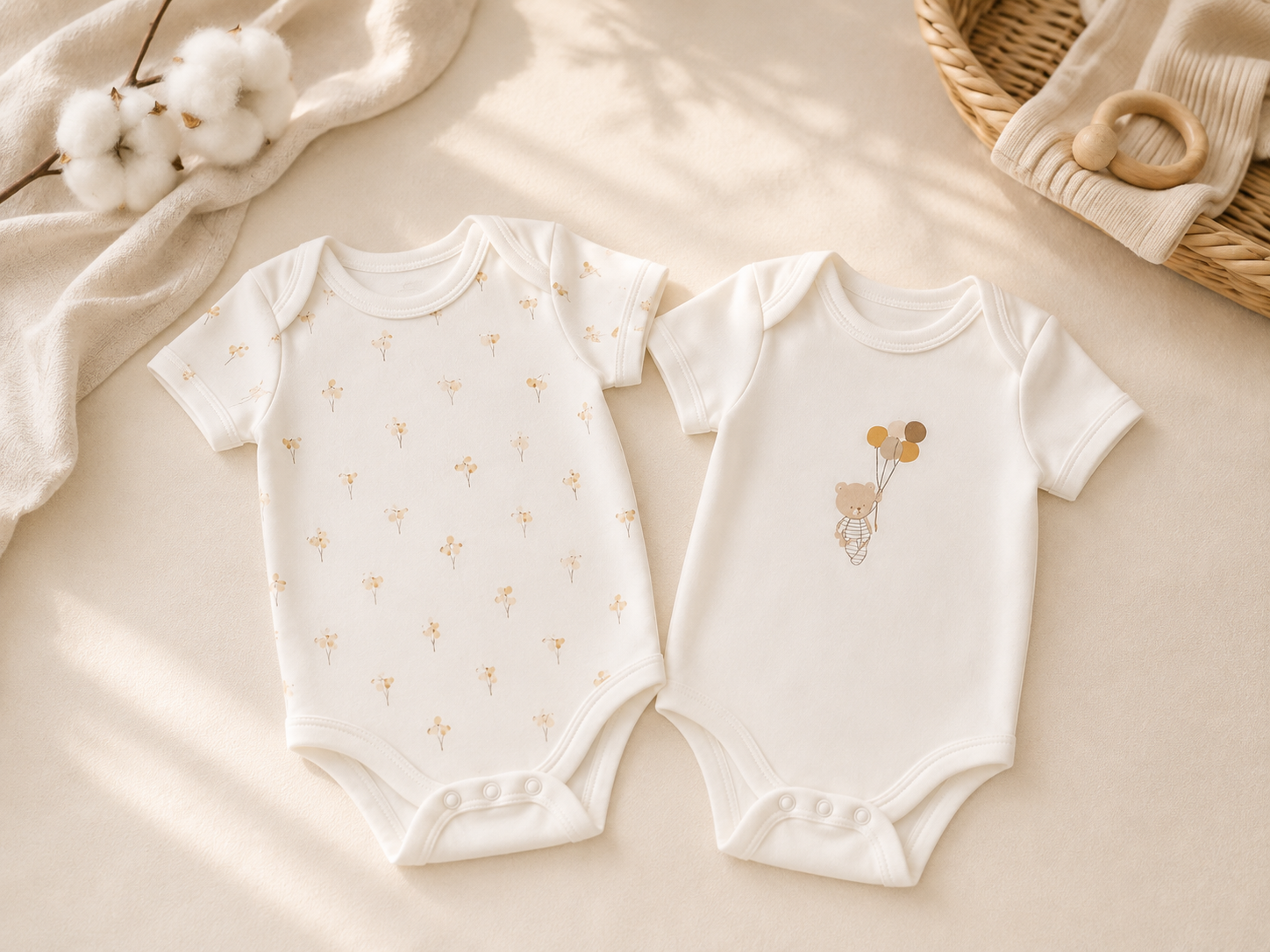 Balloon Bear Organik Kısa Kollu Body Seti