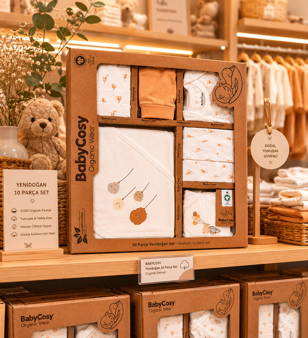 🧸 Balloon Bear Premium Yenidoğan Hastane Çıkışı Seti