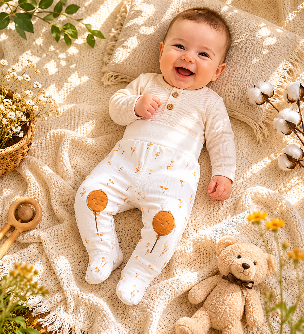 Organic Soft Patikli Bebek Alt Seti